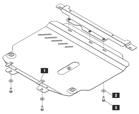 Защита двигателя и КПП Шериф 23.1895 для SUZUKI Splash 08-